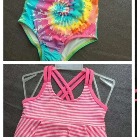 New 2 Swimsuit Girls Small 4/5 Bundle - Picture 1 of 4
